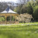 Beautifully decorated yard for a special occasion in a garden