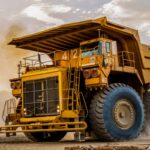 A heavy dump truck used for Platinum Mining in South Africa