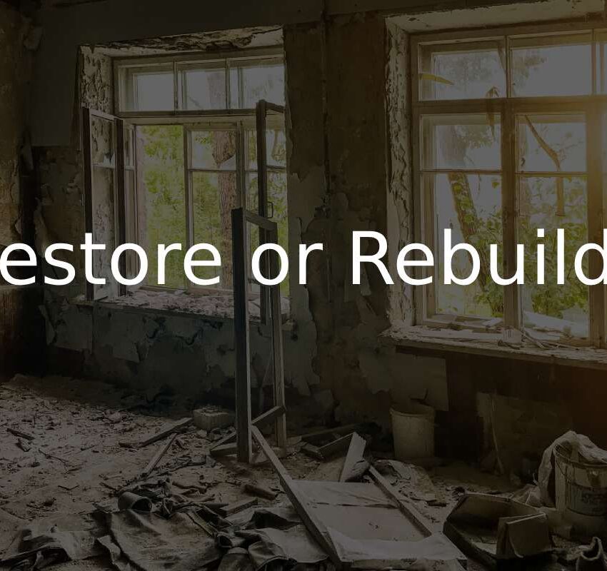 An abandoned Soviet military barracks in a military unit. Empty grunge abandoned ruined room with shabby walls and sunlight from large windows. Grungy warehouse basement background. Copy text space